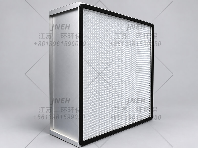 金属框架及褶皱滤材的箱式平板 HEPA 高效过滤器
